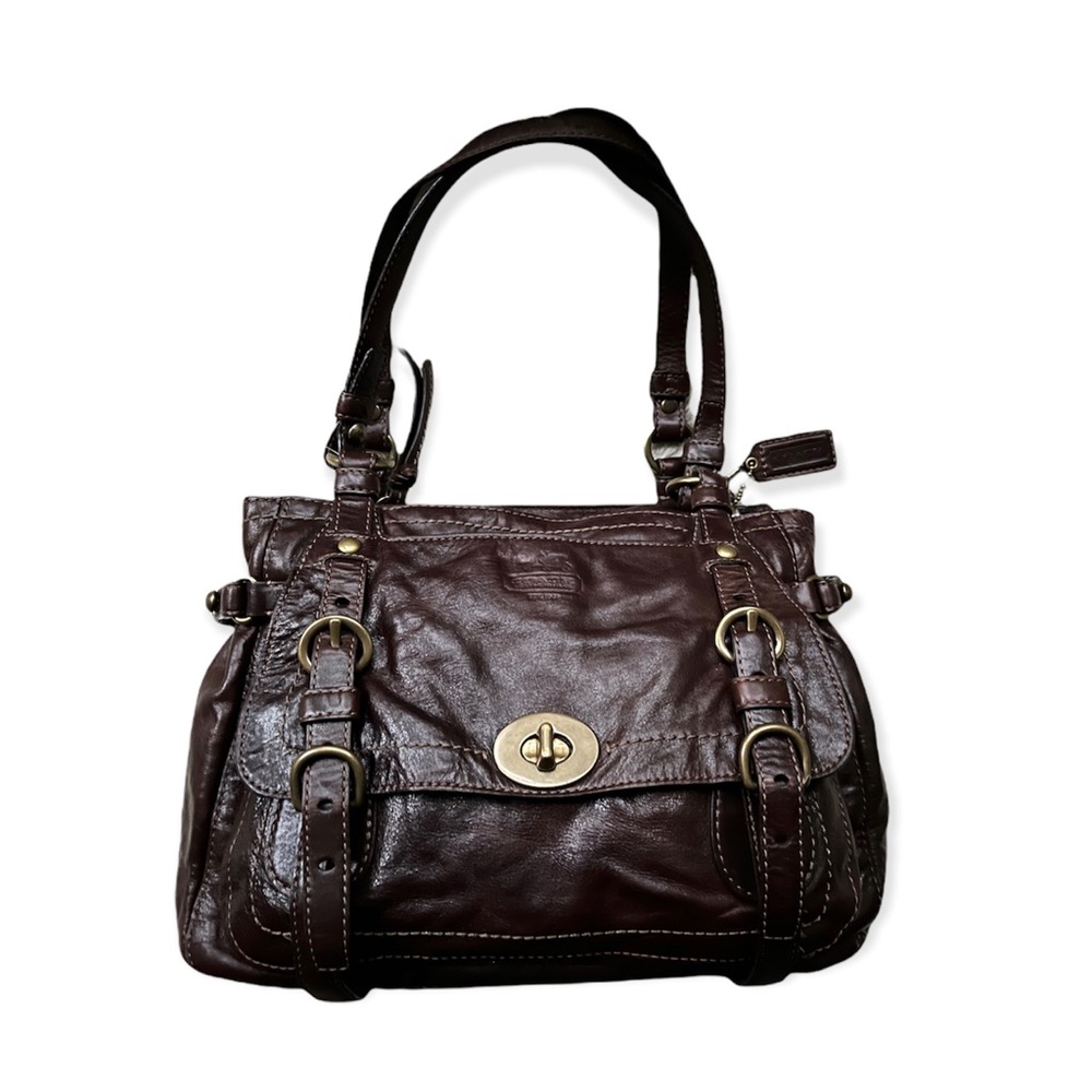 COACH Legacy Garcia Brown Leather Ltd Edition Shoulder Tote Handbag
